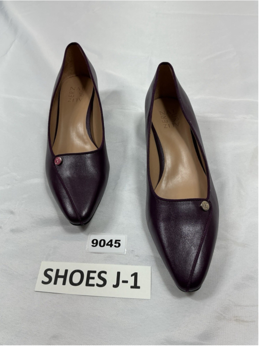 Womans New Naturalizer Georgia Slip On Pumps 8 M Plum Pointed Toe Block Heel